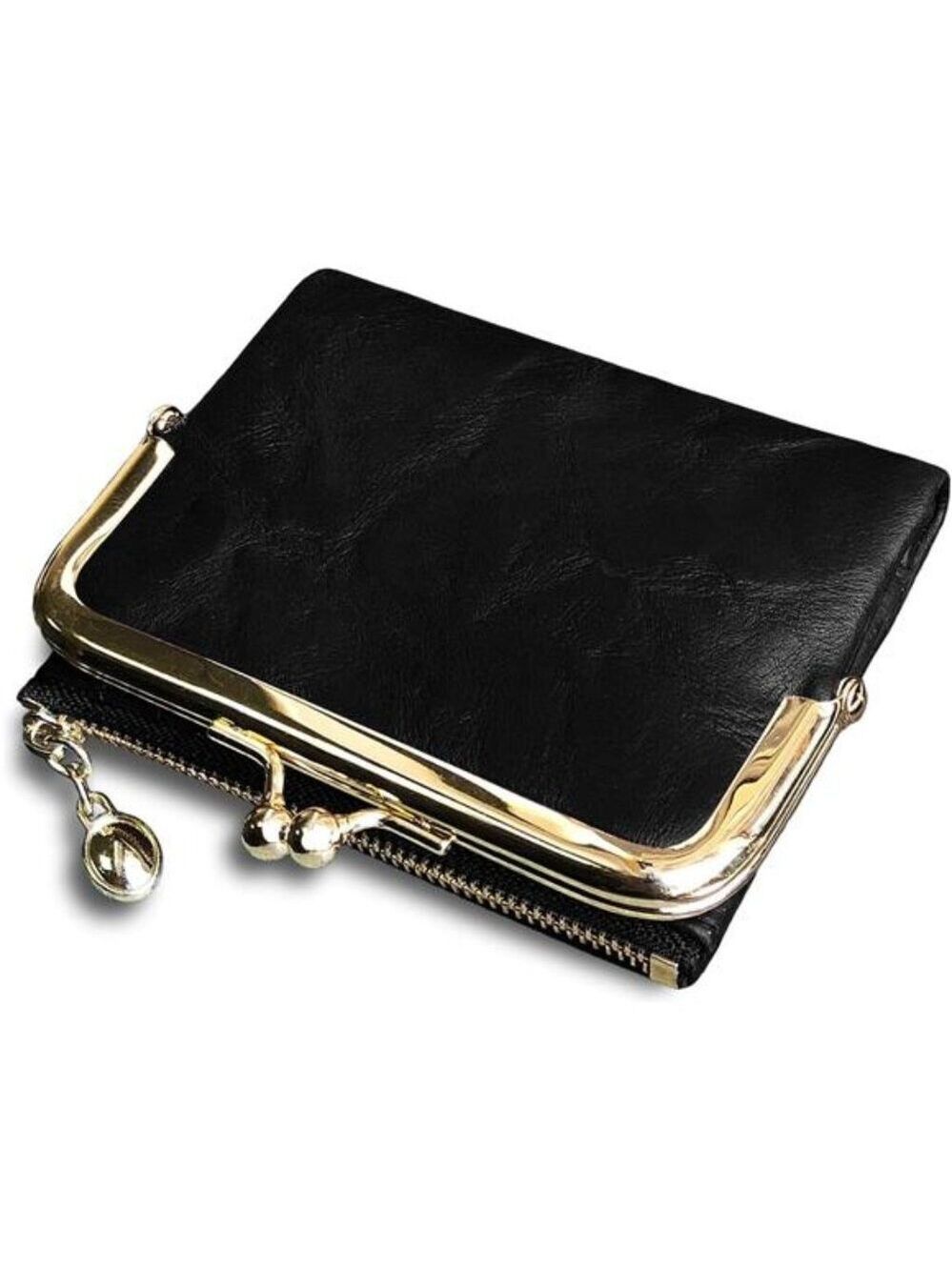 Womens Wallet Small Leather Bifold RFID Vintage Coin Purse Compact Card Holder